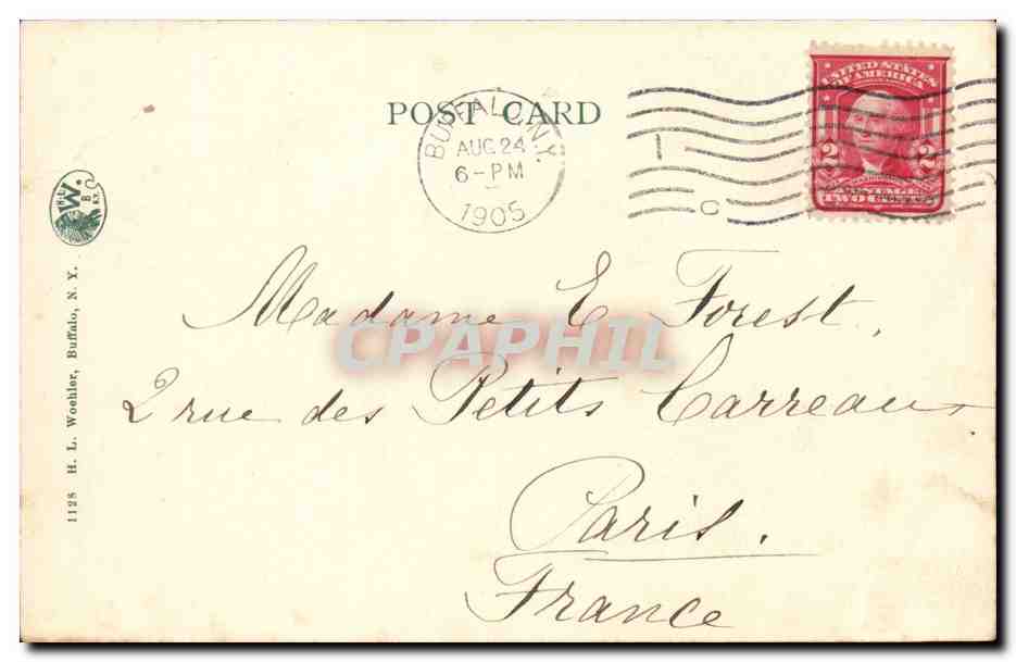 New York- Niagra- Prospect Park in WInter- CPA — Back