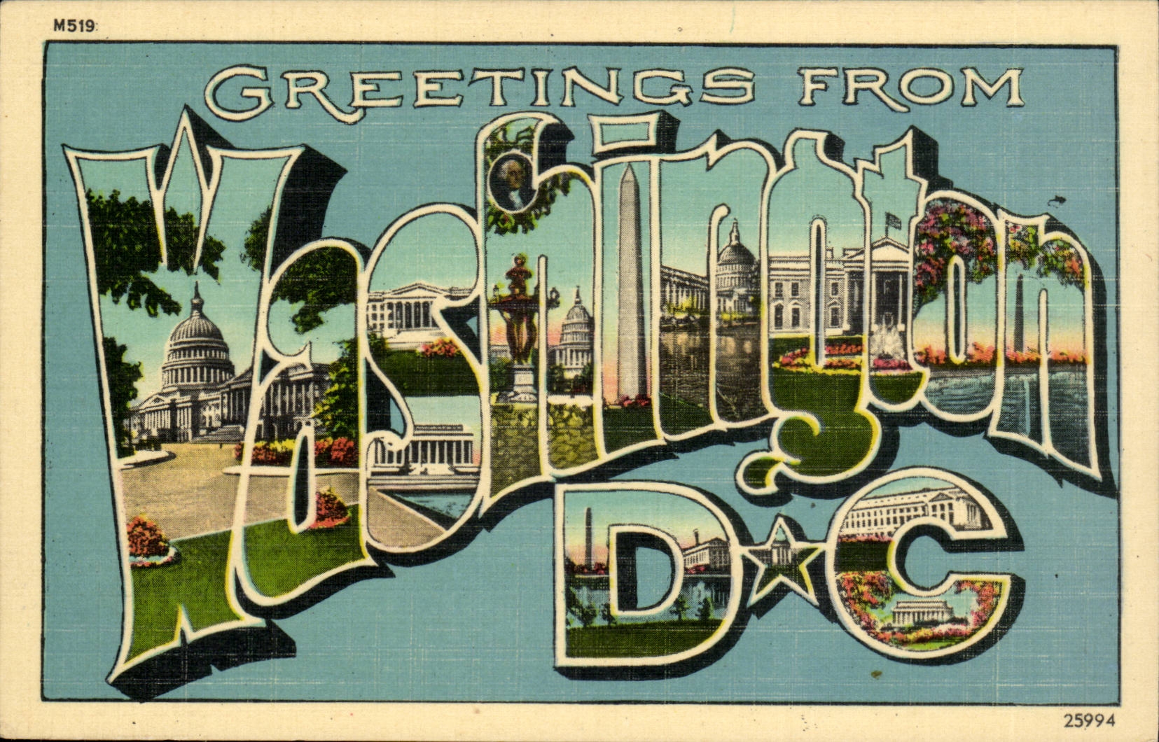 Greetings from Washington D C -Etas-Unis-- CPA