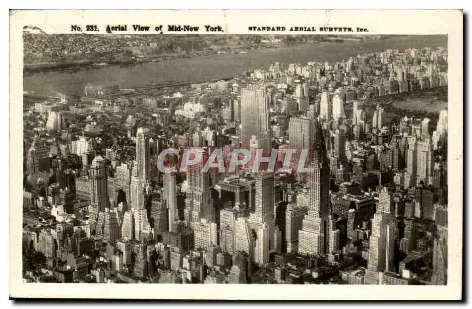 Aerial View of Mid- New York City-Standard Aerial Surveys Inc - CPA
