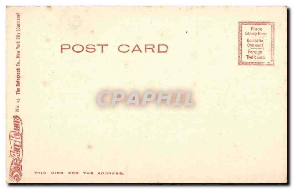New York- The Statue of Liberty CPA — Rückseite