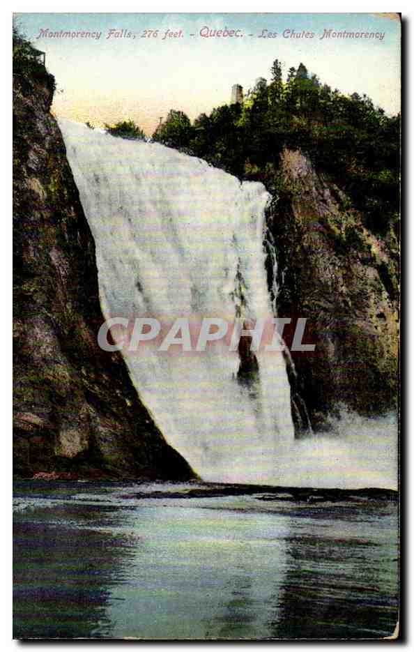 Canada -Montmorency Falls 276 feet- Quebec- Les Chutes Montmorency- CPA