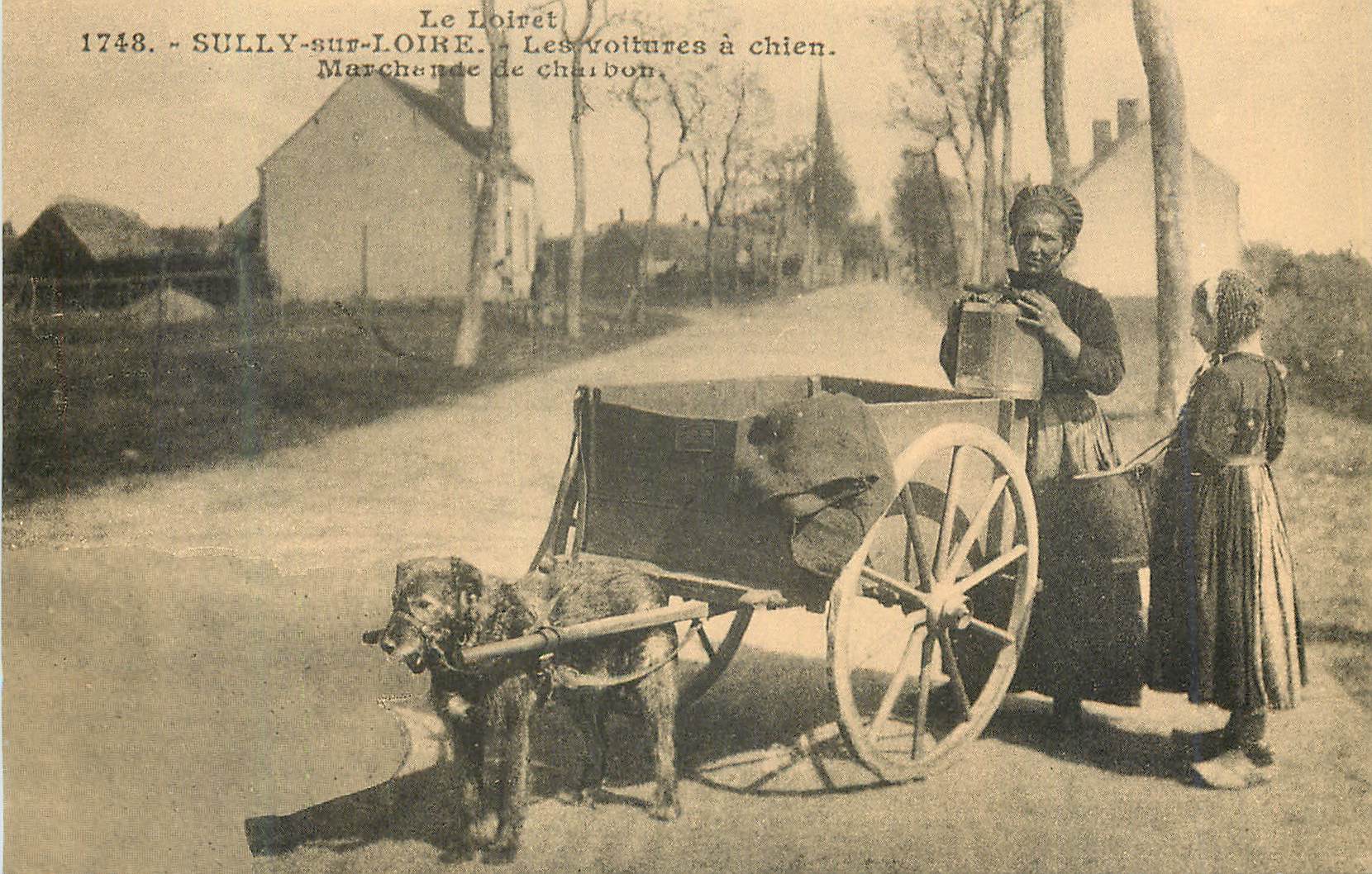 Sully-sur-Loire — Les voitures à chien. Marchande de charbon — Éditée par CECODI, 1986
