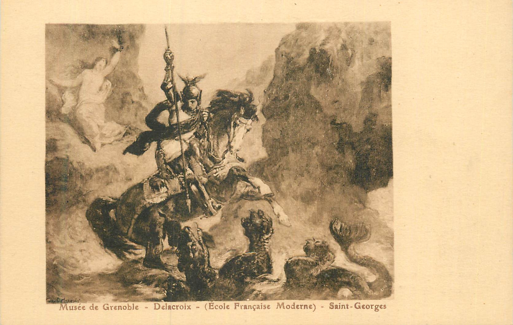 CPA Musee de grenoble delacroix (ecole francaise moderne) saint georges