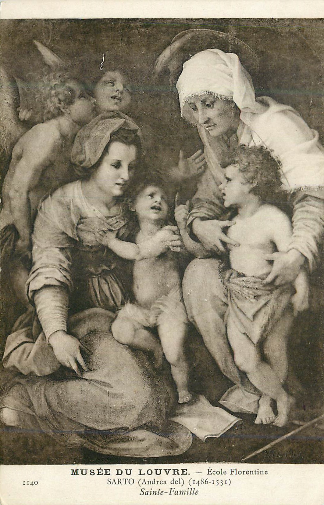 CPA Musee du louvre ecole florentine sarto(andrea del)(1486 1531) sainte famille