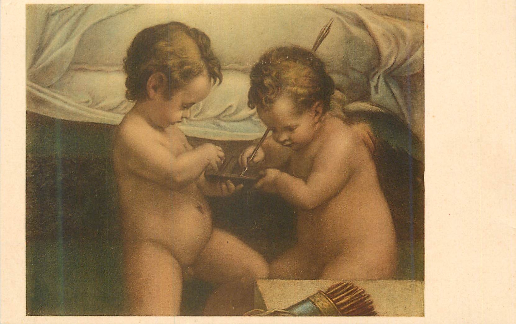 CPA N 631 putti(dettaglio di danae) correggio roma galleria borghese