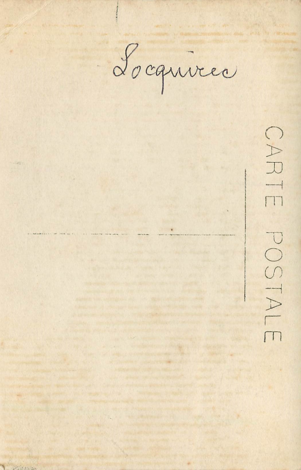 CARTE PHOTO Enfants — Rückseite