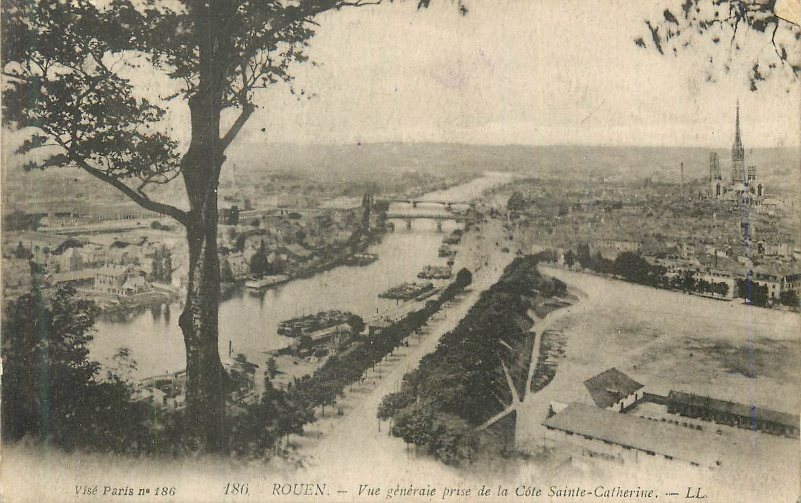 CPA 186 rouen vue generale prise de la cote sainte catherine