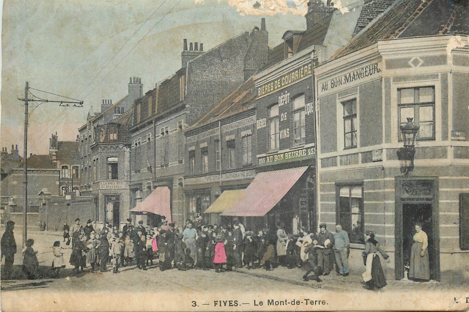 CPA 3 fives le mont de terre