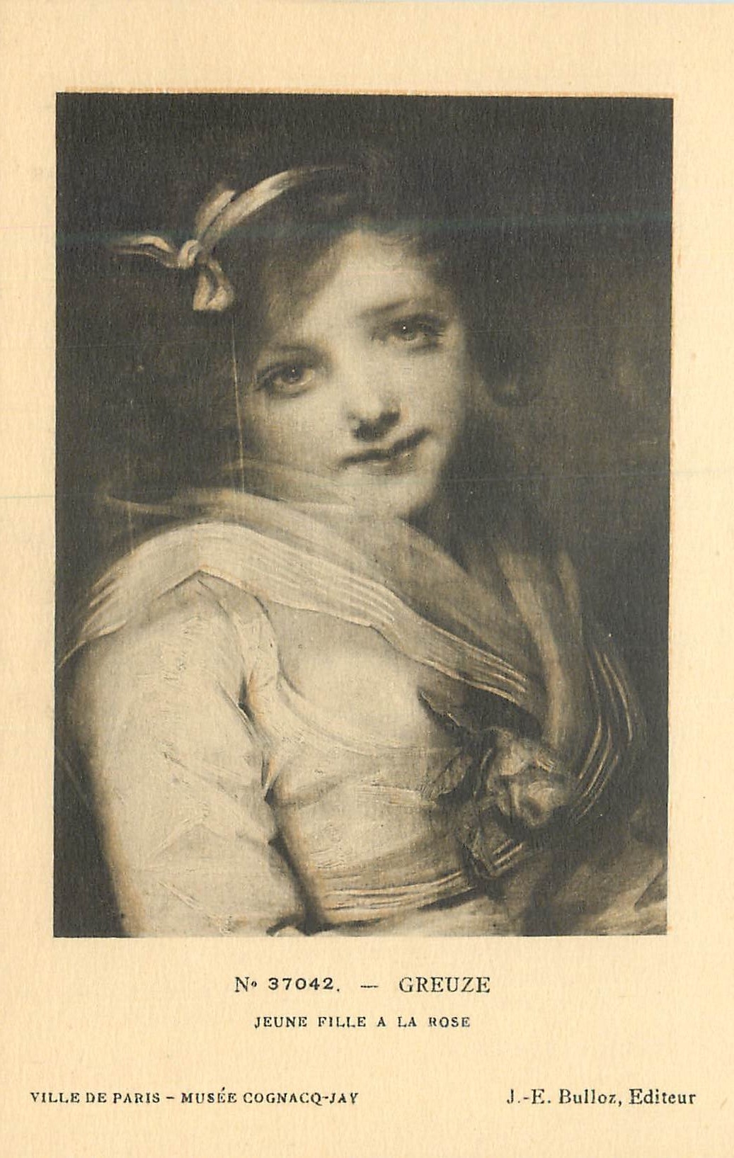 CPA N 37 042 greuze jeune fille a la rose ville de paris musee cognaco jay