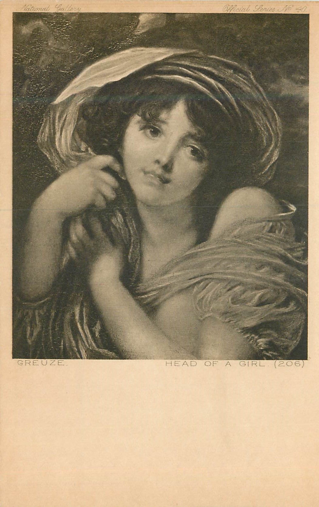 CPA Greuze head of a girl(206)