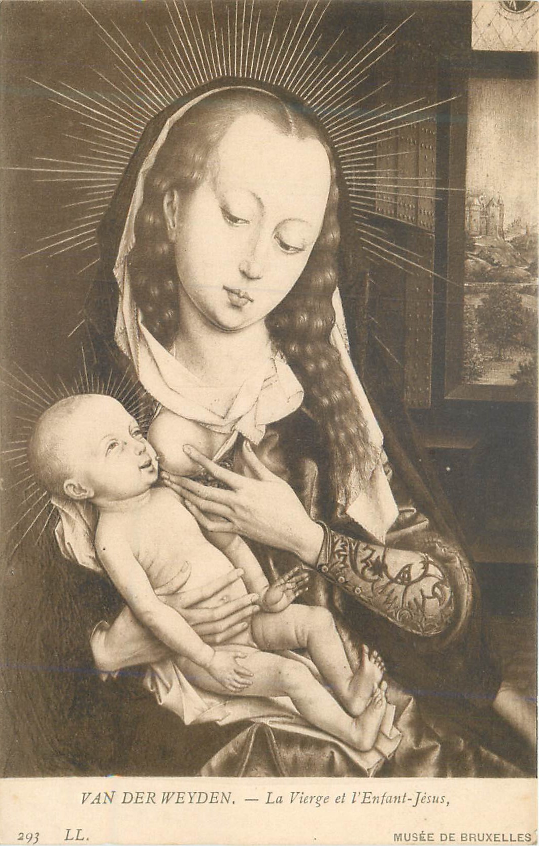 CPA Van der weyden la vierge et l enfant jesus musee de bruxelles