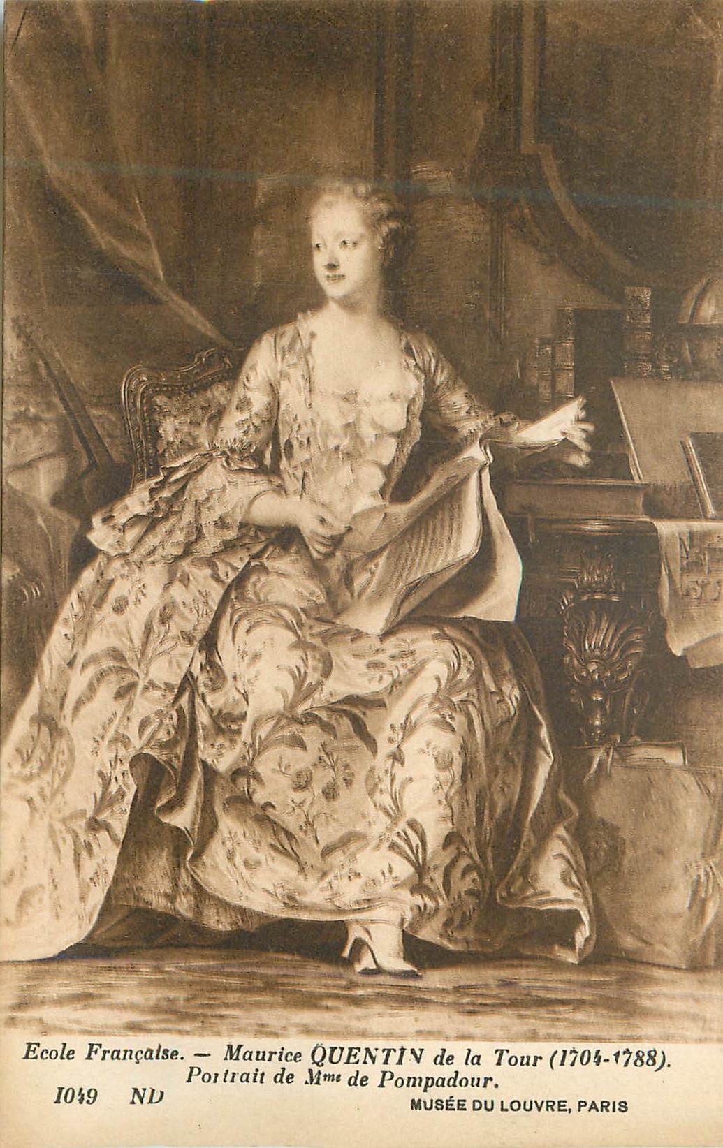CPA Ecole francaise maurice quentin de la tour(1704 1788) portrait de mme de pompadour musee du louvre paris