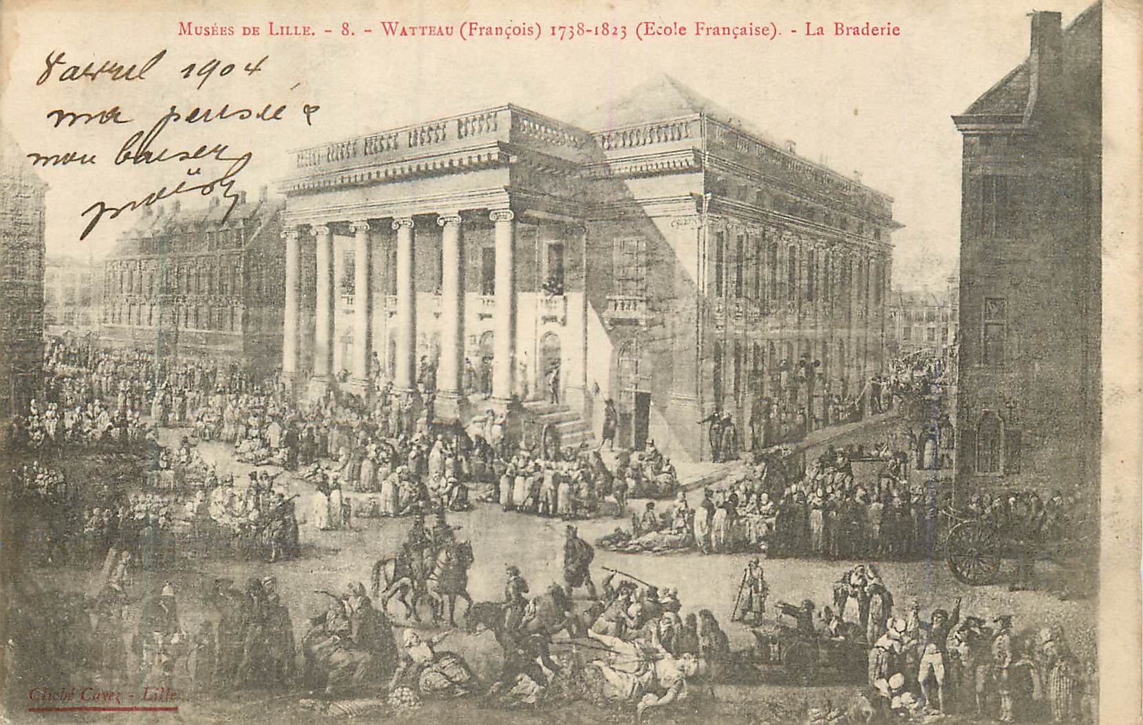 CPA Musee de lille 8 wattlau(francois) 1738 1823(ecole francaise) la braderie