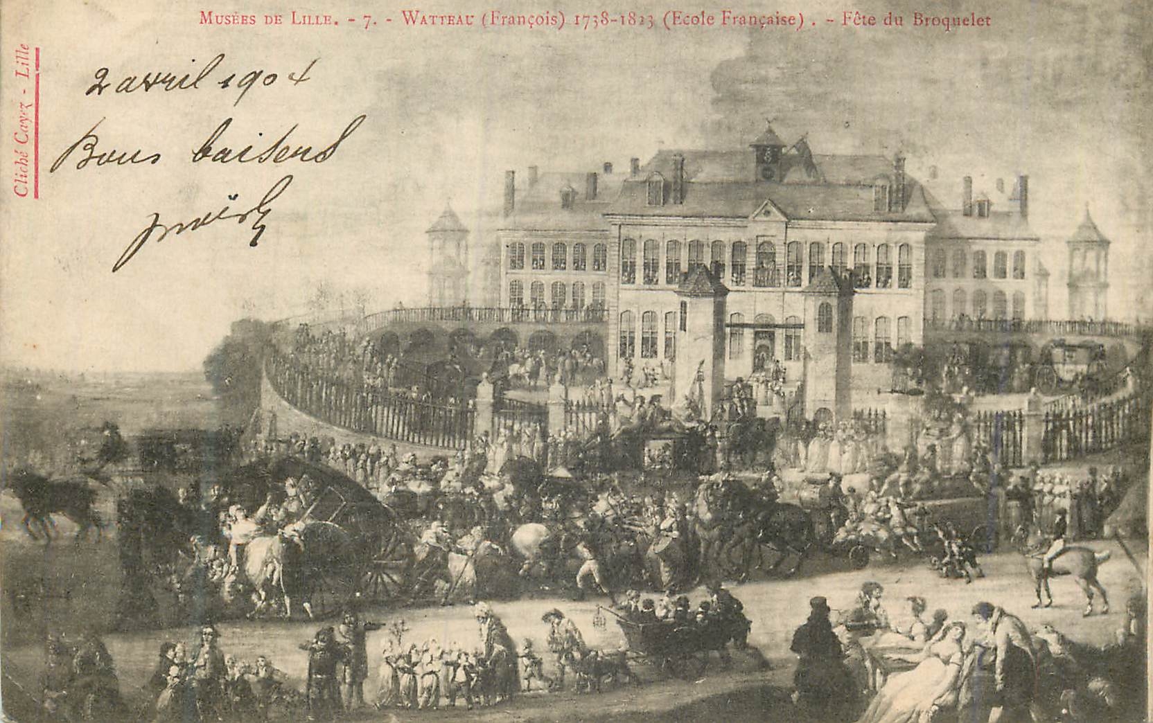 CPA Musee de lille wattlau(francois) 1738 1833 (ecole francaise) fete du broquelot