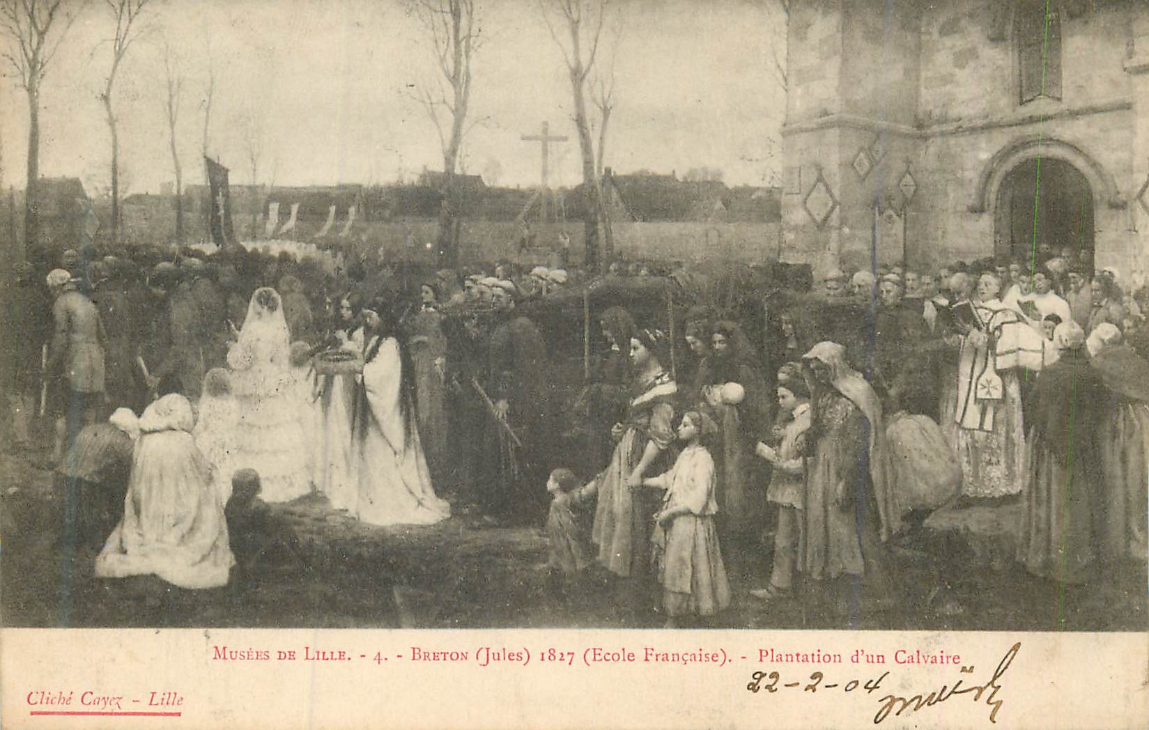 CPA Musee de lille 4 beuton(jules) 1817(ecole francaise) plantation d un calvaire