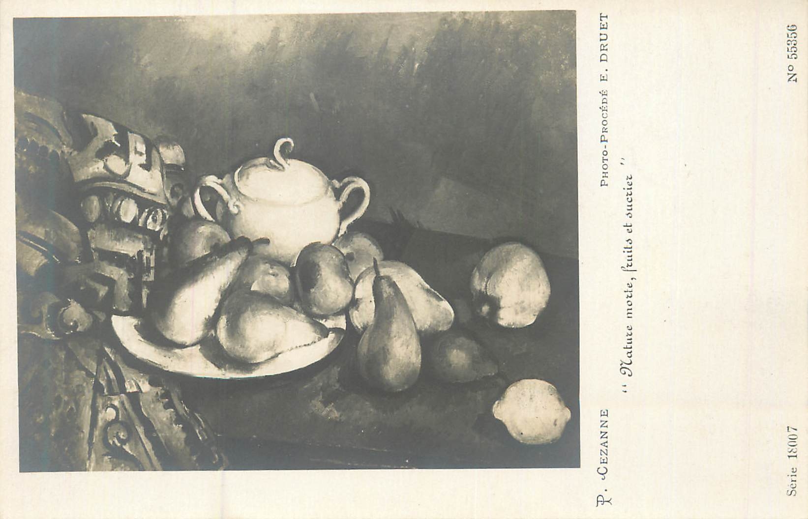 CPA Cezanne malure morte fruits et sucrier