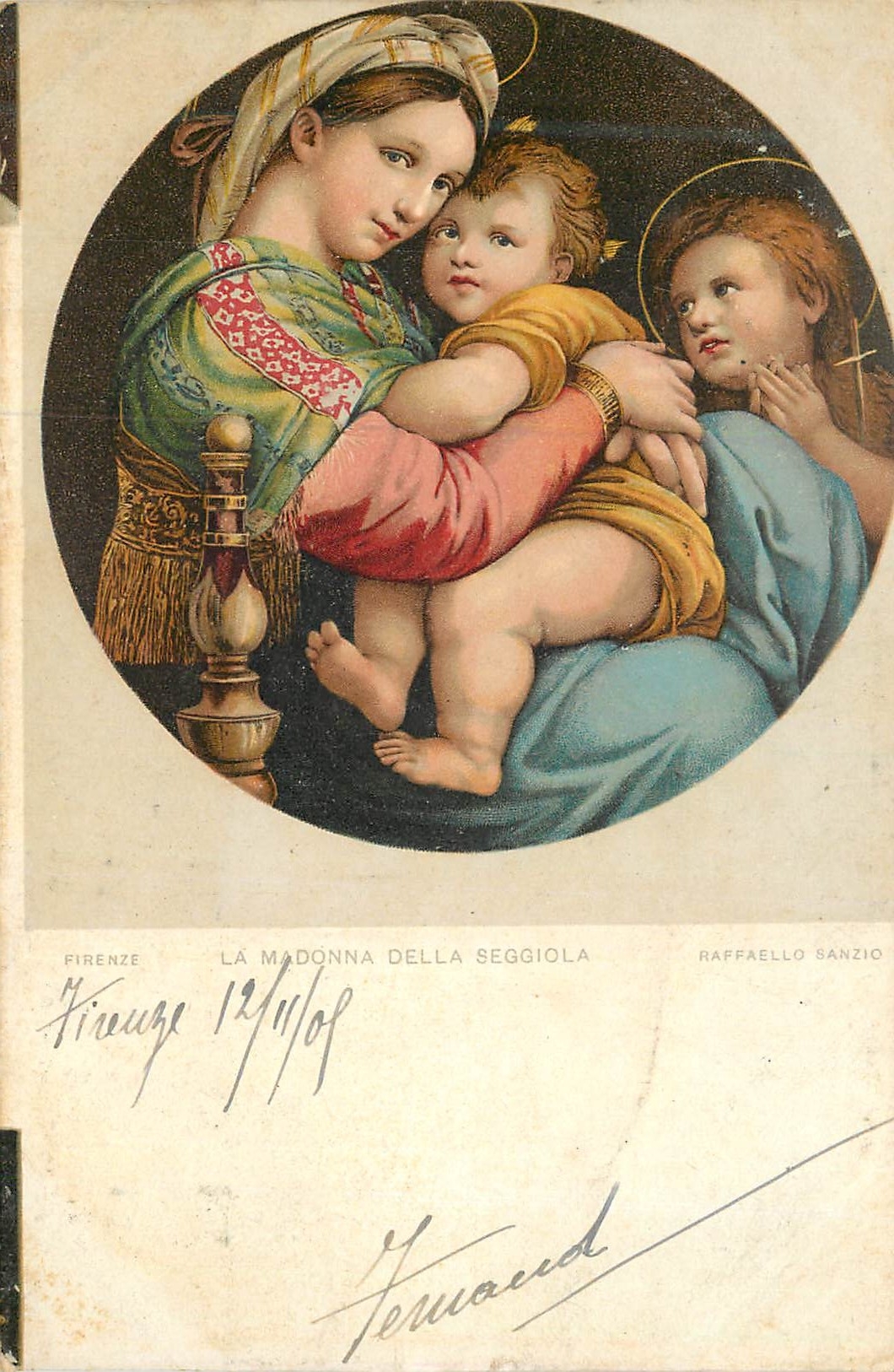 CPA Firenze la madonna della seggiola