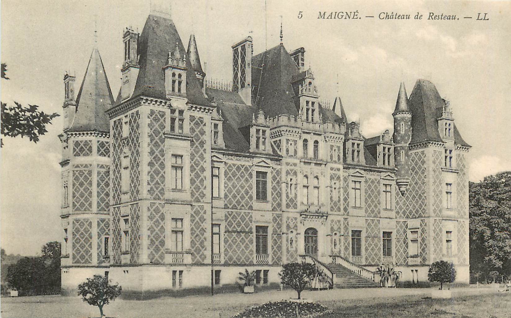 CPA 5 maigne chateau de resteau