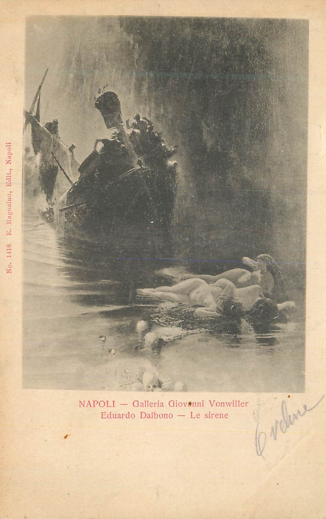 CPA Napoli galleria giovanni vonwiller eduardo dalbono le sirene