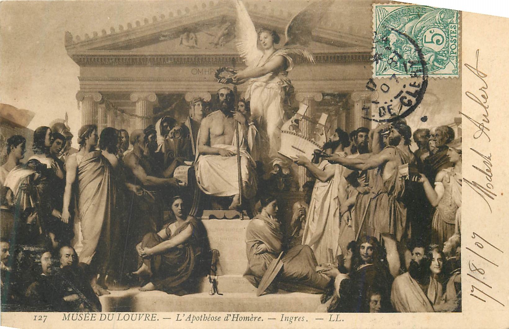 CPA 127 musee du louvre l apotheose d homere