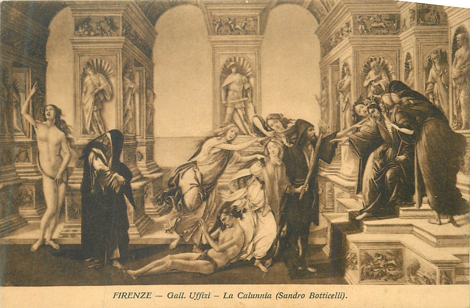 CPA Firenze gall uffizi la calunnia(sandro botticelli)