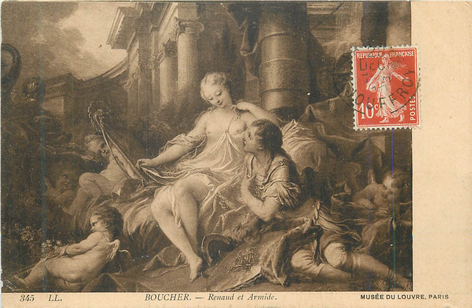 CPA Boucher renand et armide musee du louvre paris