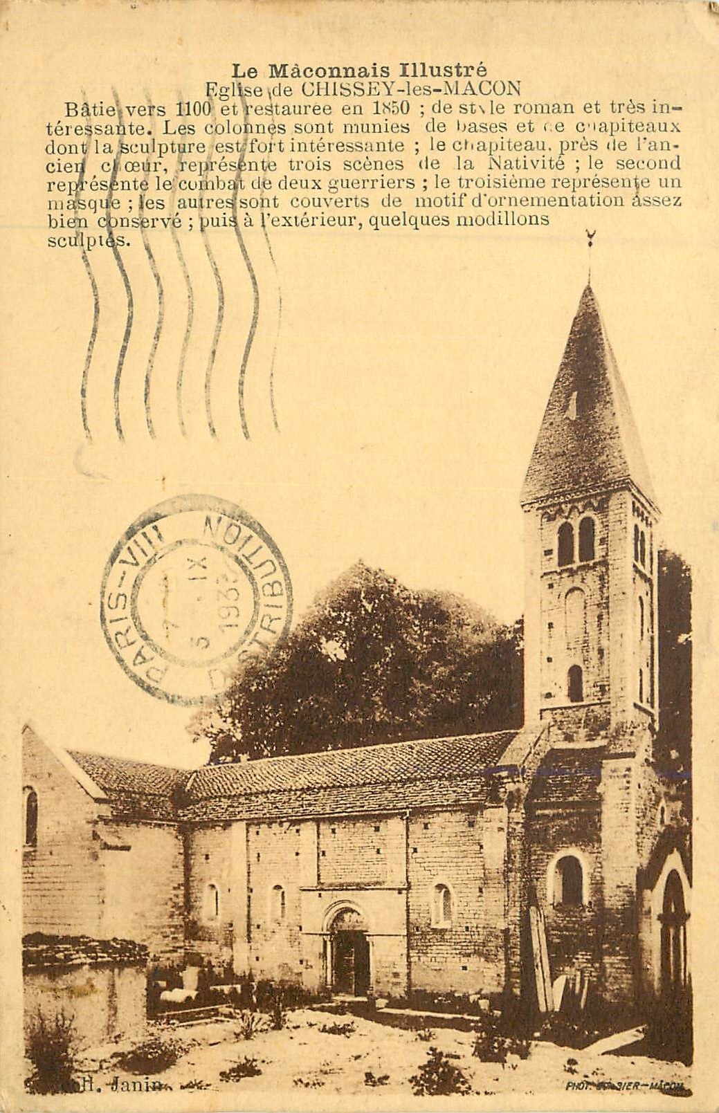 CPA Le maconnais illustre eglise chissey les macon