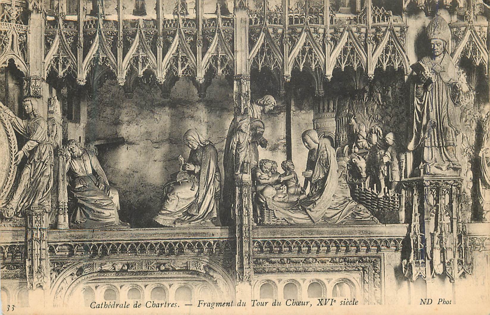 CPA Cathedrale de chartres fragment du tour  du choeur xvi siecle