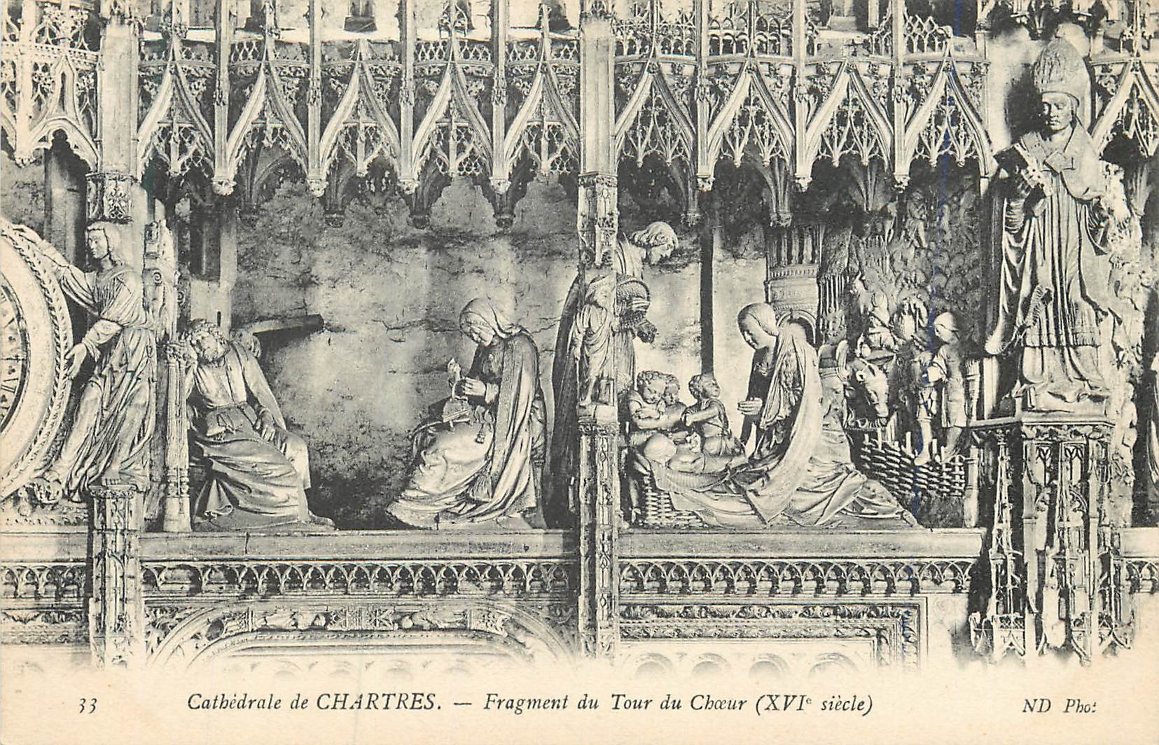 CPA Cathedrale de chartres fragment du tour du chœur (xvi siecle)