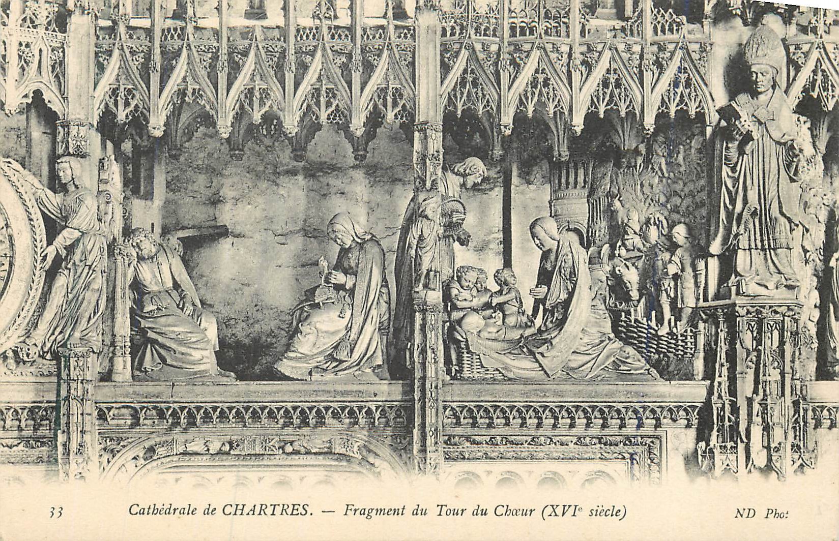 CPA Cathedrale de chartres fragment du tour du chœur (xvi siecle)