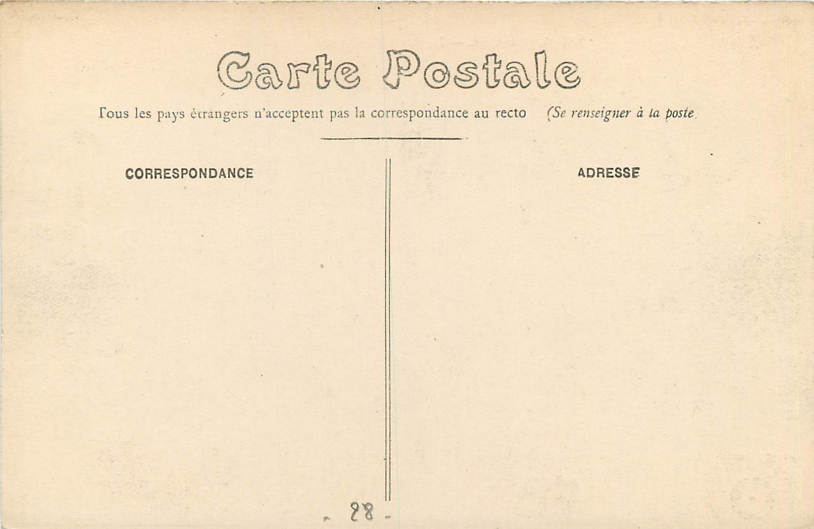 CPA Ng 66 chartres la porte guillaume Buvette — Verso
