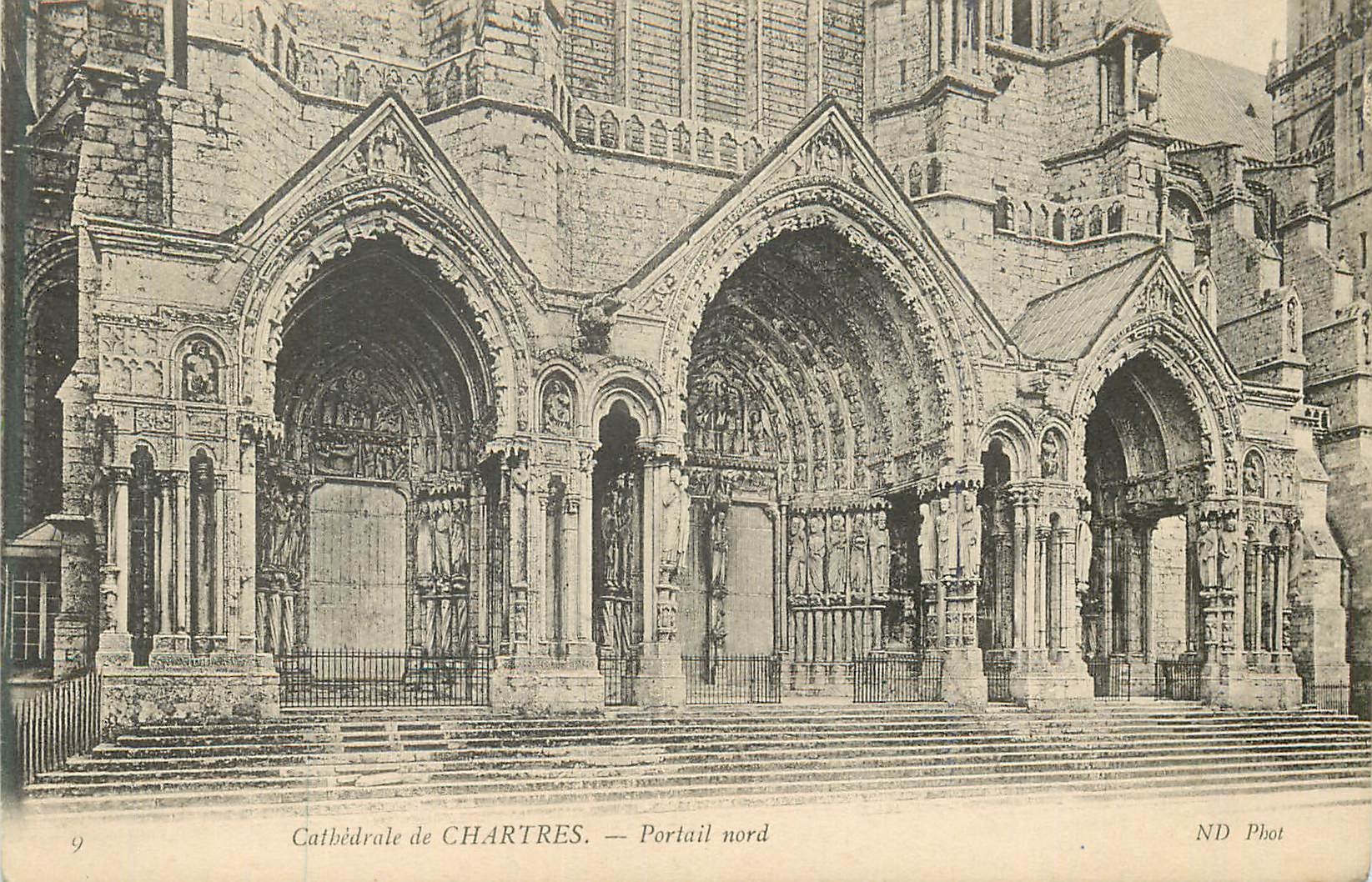 CPA Cathedrale de chartres portail nord