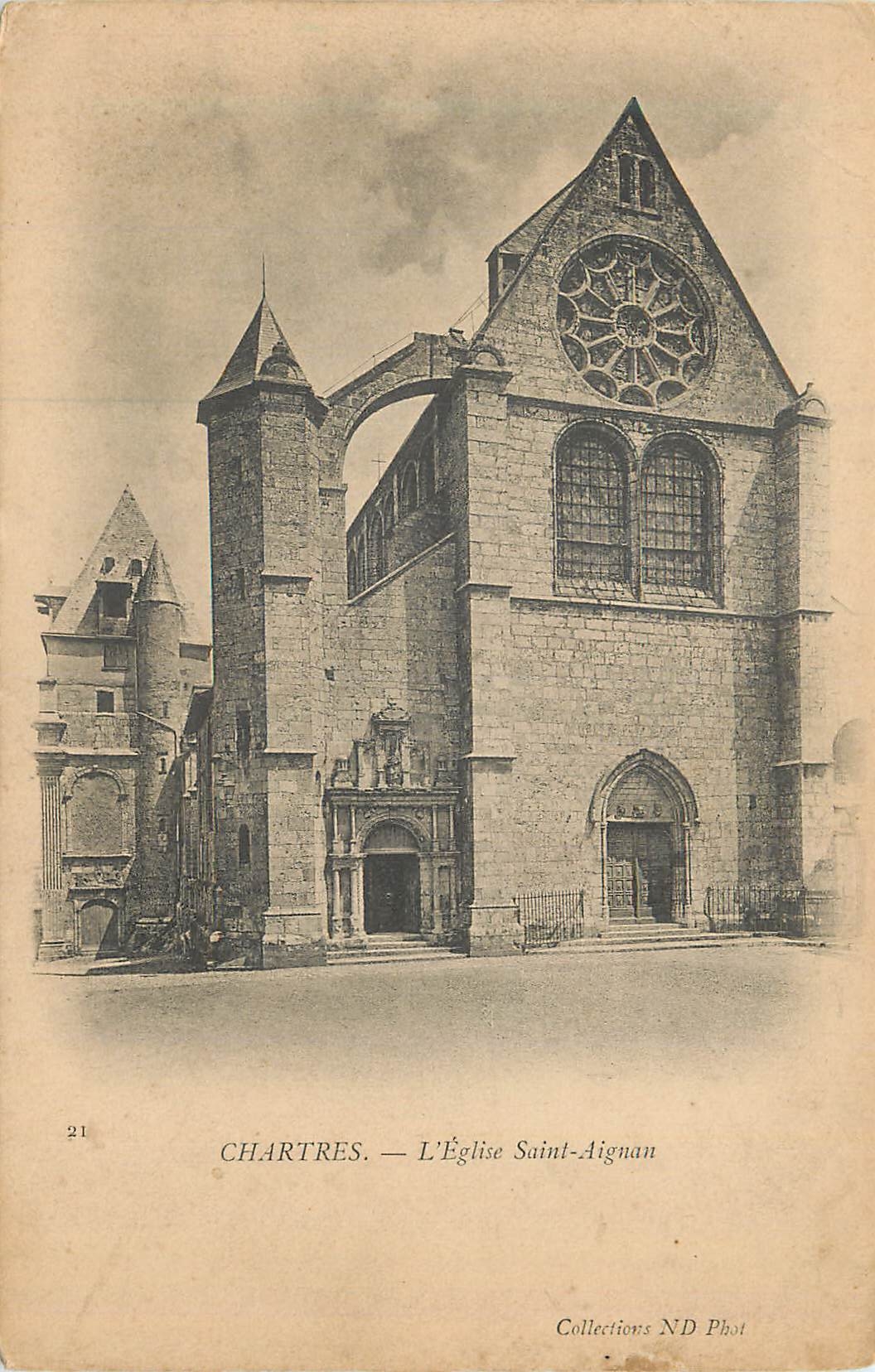 CPA Chartres l eglise saint aignan
