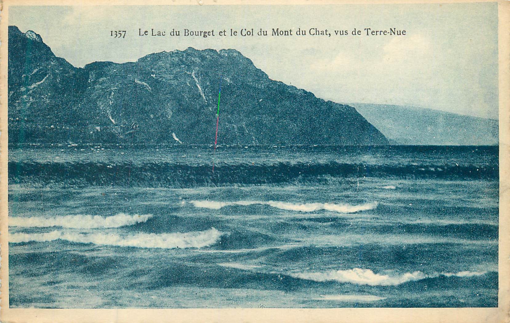 CPA 1357 le lac du bourget et le col du mont du char vus de terre nue