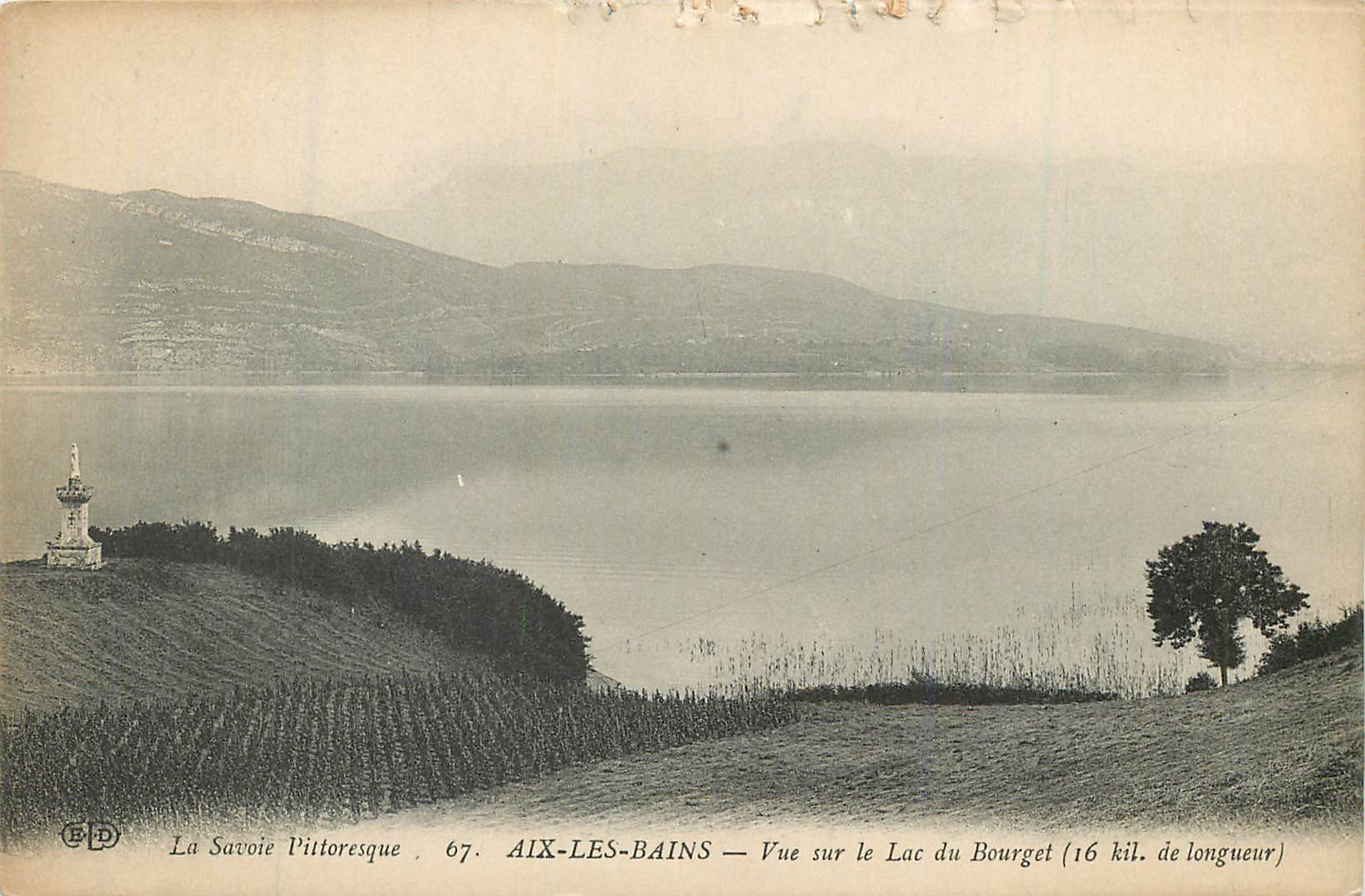 CPA La savoie pittoresque 67 aix les bains vue sur le lac du bourget(16 kil de longueur)