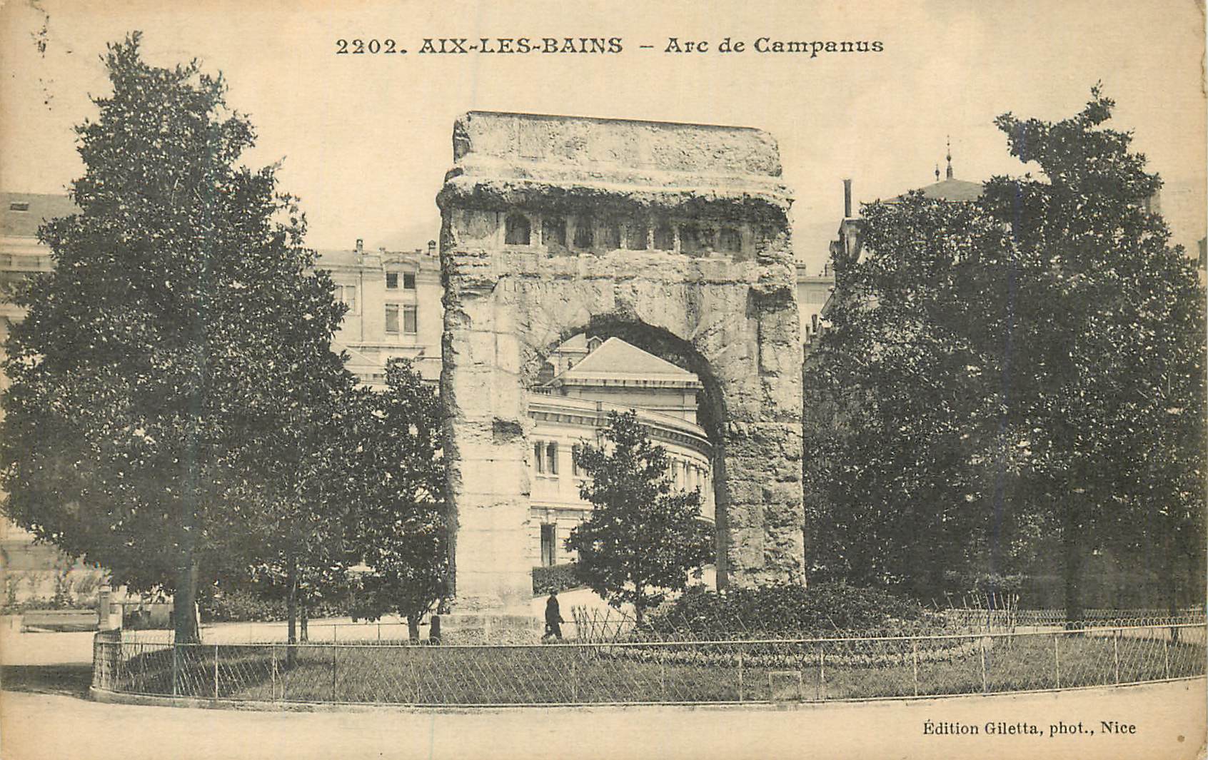 CPA 2202 aix le bains arc de campanus