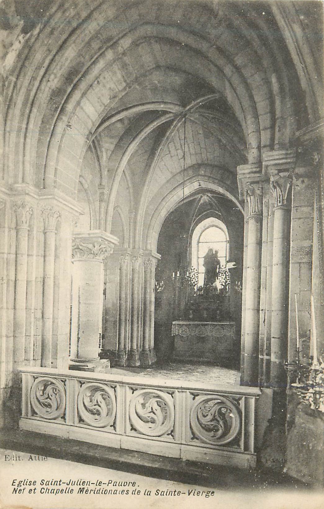 CPA Eglise saint julien le pauvre nef et chapelle meridionares de la sainte vierge