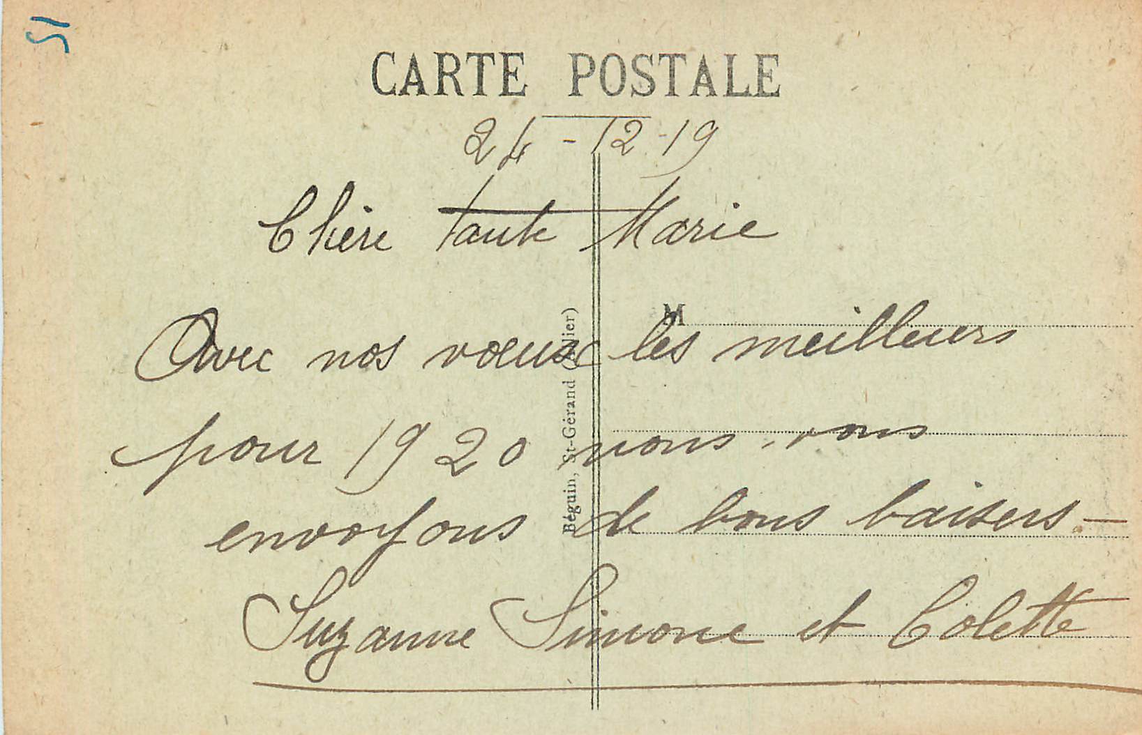 CPA 604 vichy villa sevigne — Verso