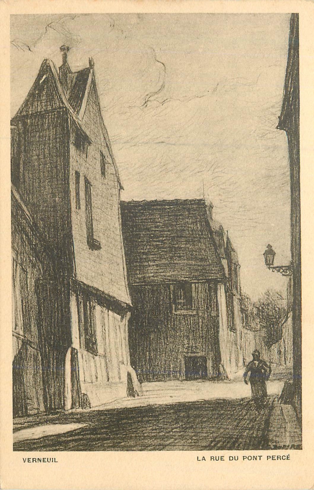 Verneuil — La rue du pont percé — édition non identifiée