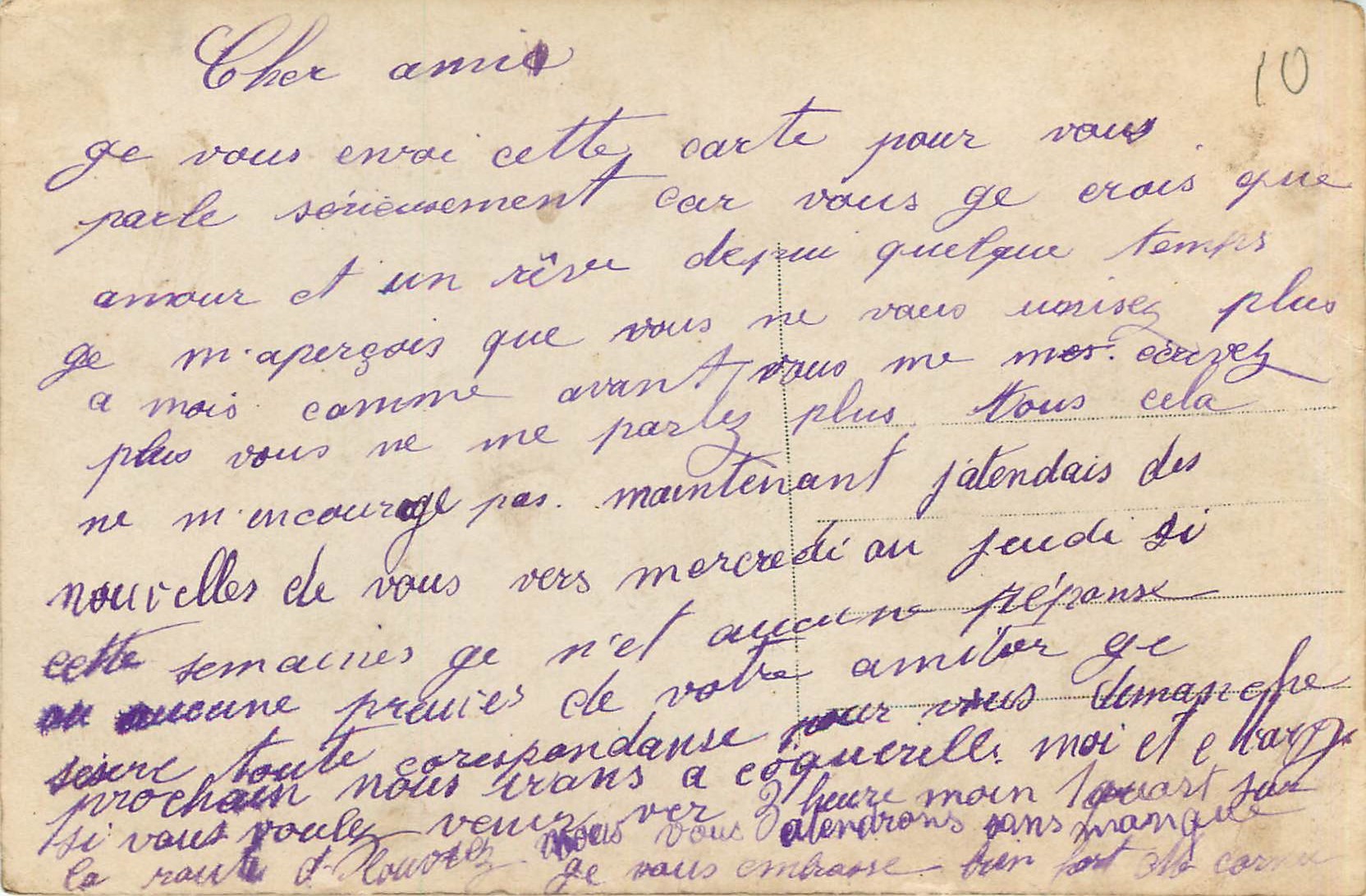 CPA Femme Telegramme — Verso