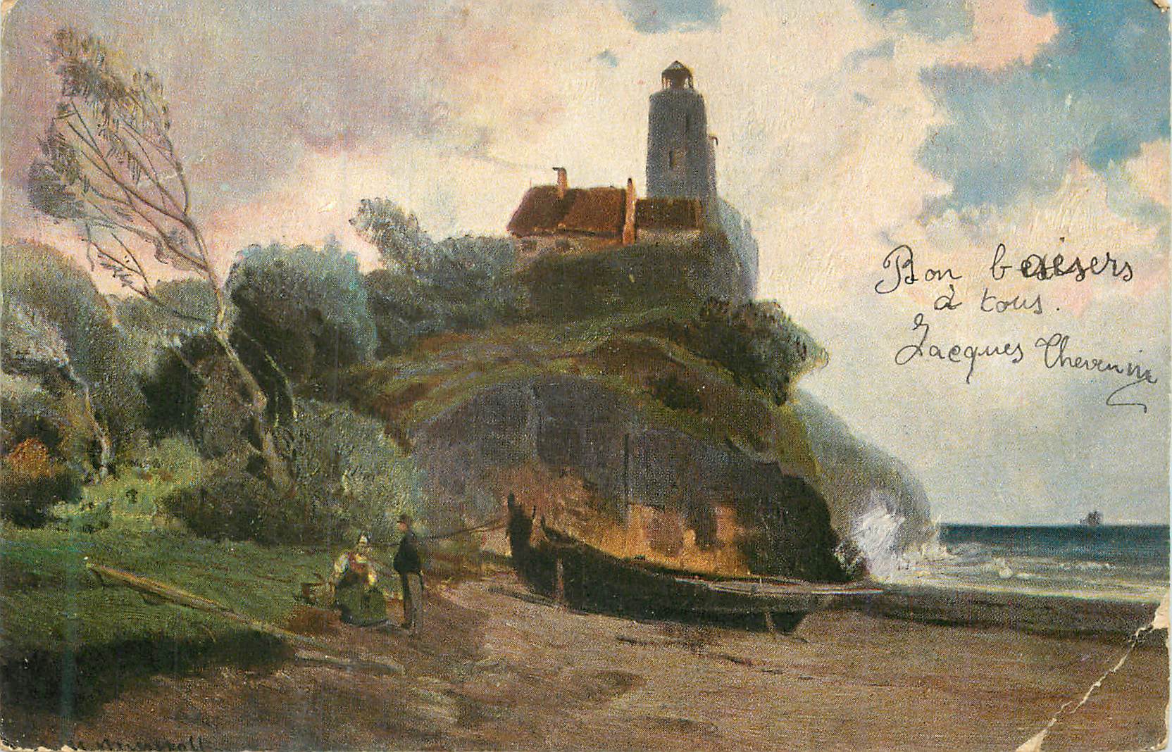 Phare de Sainte-Sévère — peinture — éditeur : André Gervarall, série 227 - Recto