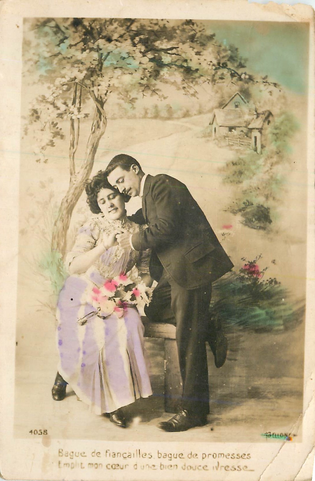 Bague de fiançailles, bague de promesses — Empli mon cœur d'une bien douce ivresse — éditeur Bellonc, n° 4058