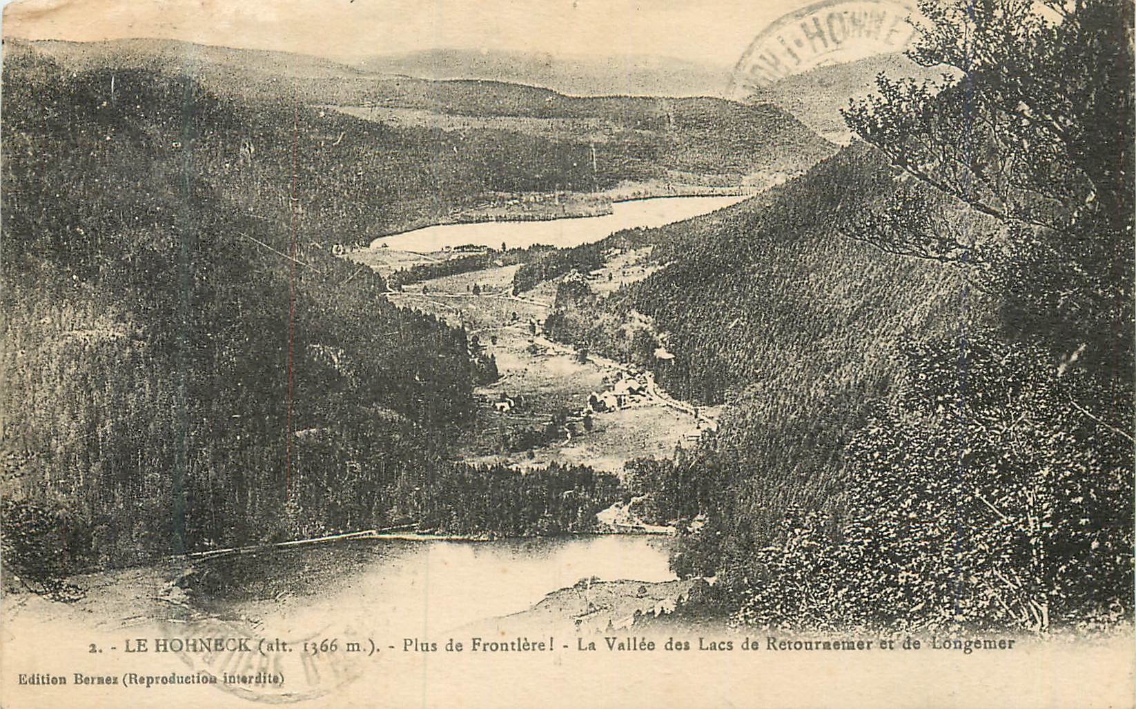 CPA Le hohneck(alt 1366 m) plus de frontlere la vallee des lacs de retournement et de longemer