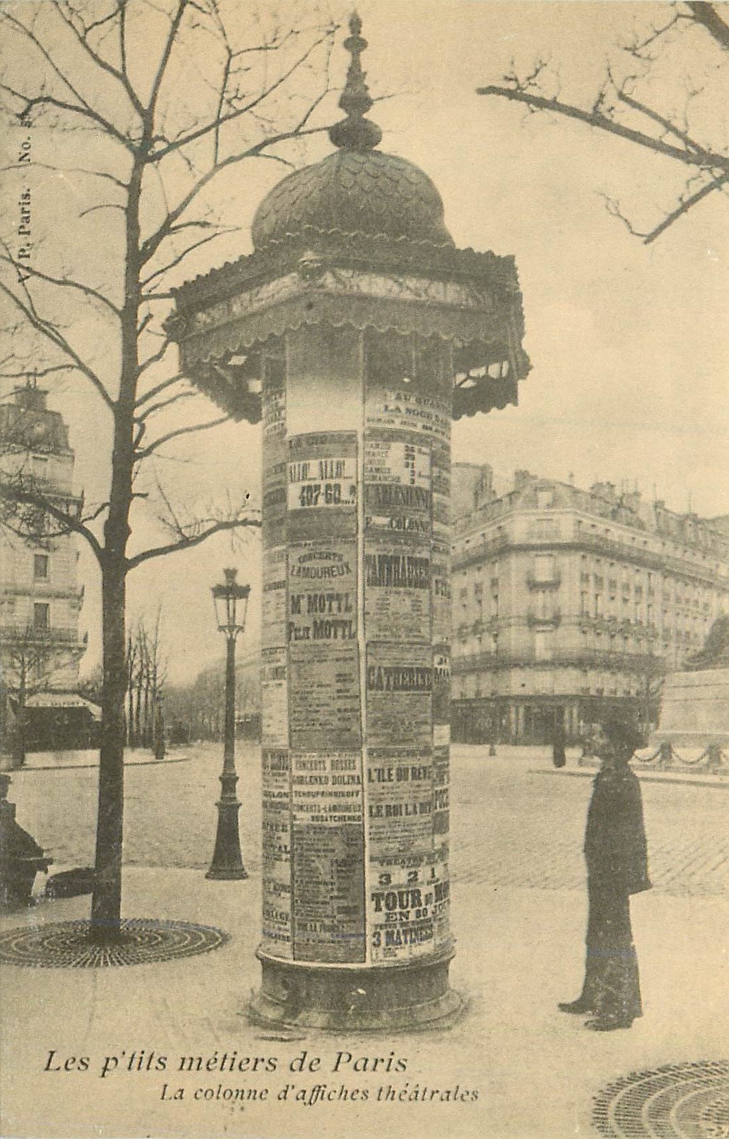 REPRO Les p tits metiers de paris la colonne d affiches theatrales