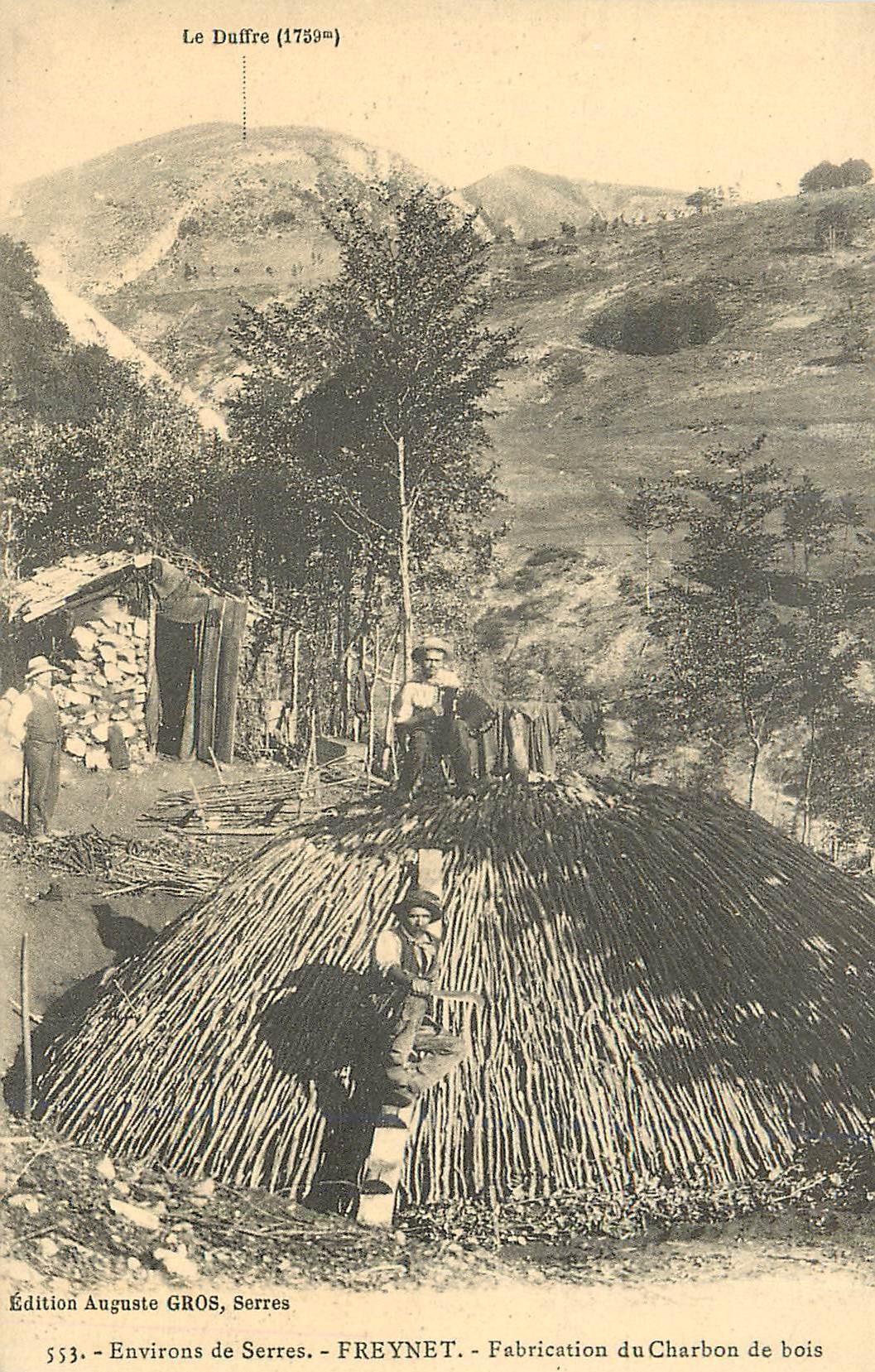 REPRO Le duffre(17559 m) 553 environs de serres freynet fabrication du charbon de bois