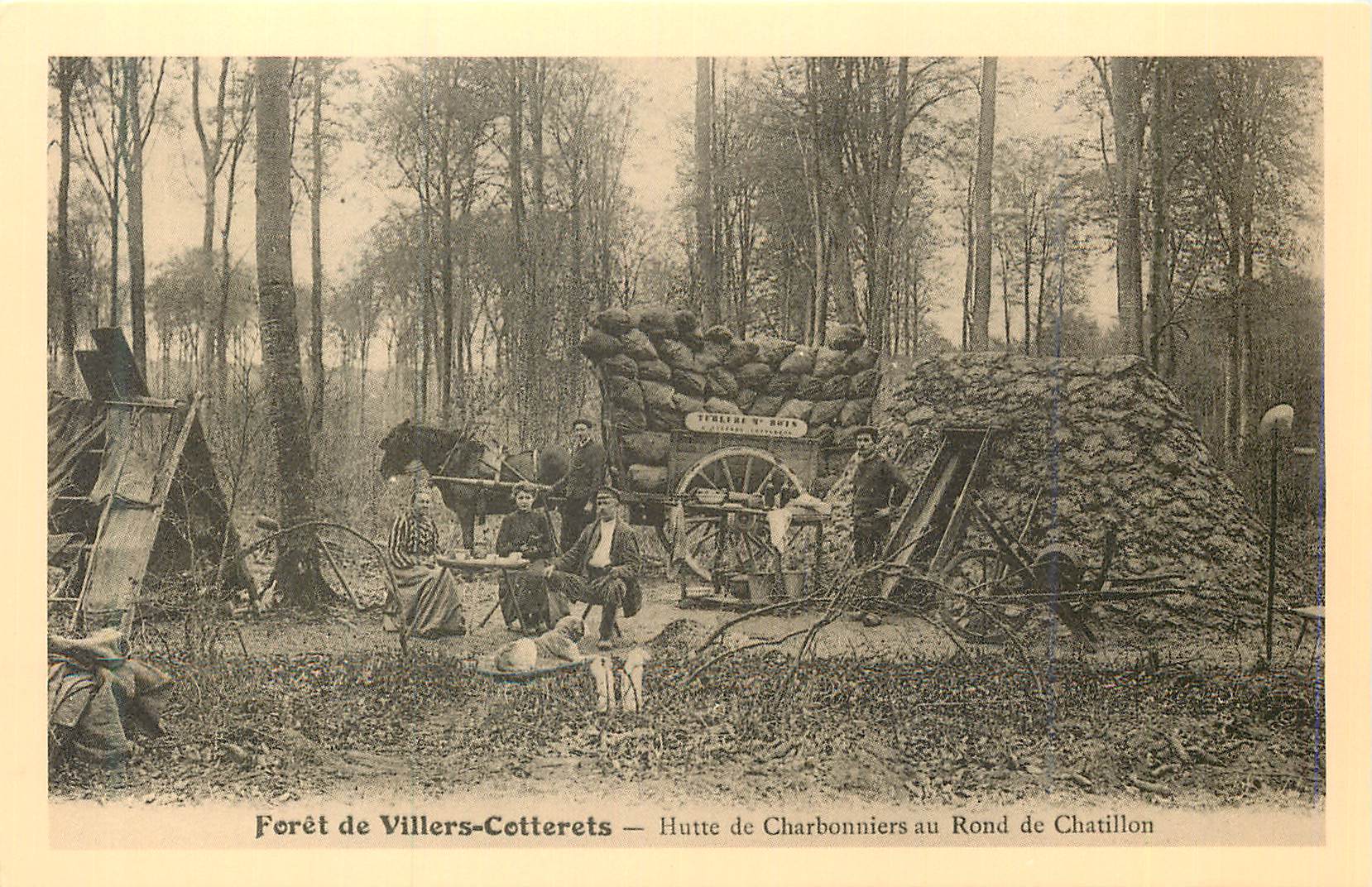 Forêt de Villers-Cotterets — Hutte de Charbonniers au Rond de Chatillon — Éditeur CECODI, n° 1108