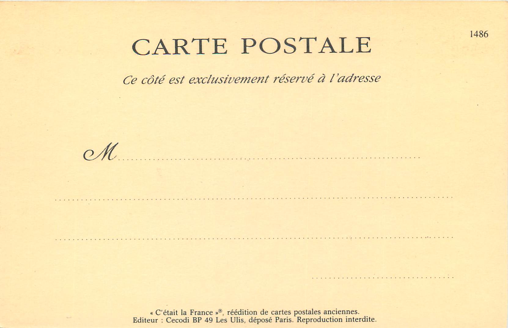 REPRO Bordeaux pittoresque 17 marchand d oublies — Verso