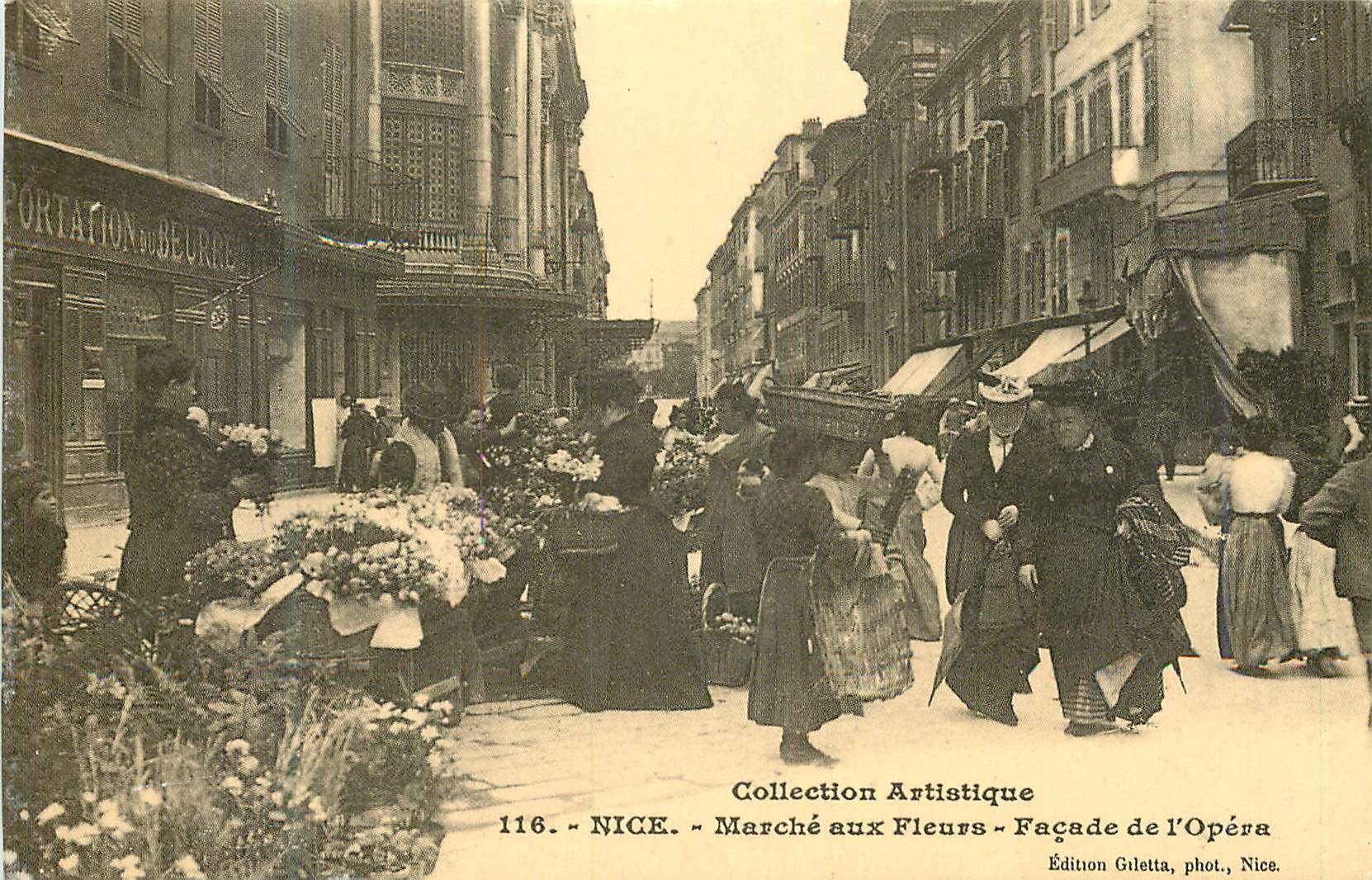 REPRO Collection artistique 116 nice marche aux fleurs facade de l opera