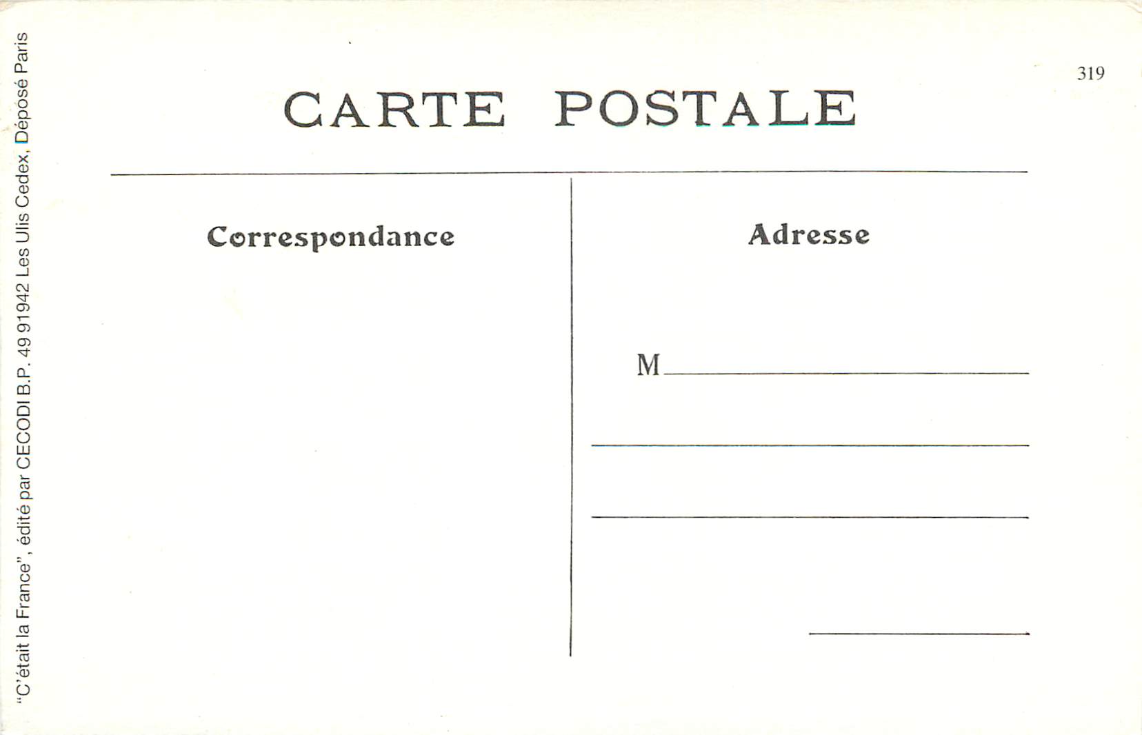 REPRO 208 types et costumes du poitou preparation des tourteaux — Rückseite