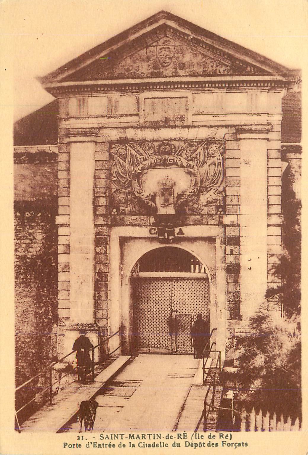 CPA 21 saint martin de re (ile de re) porte d entree de la cinadelle du depot des forcats